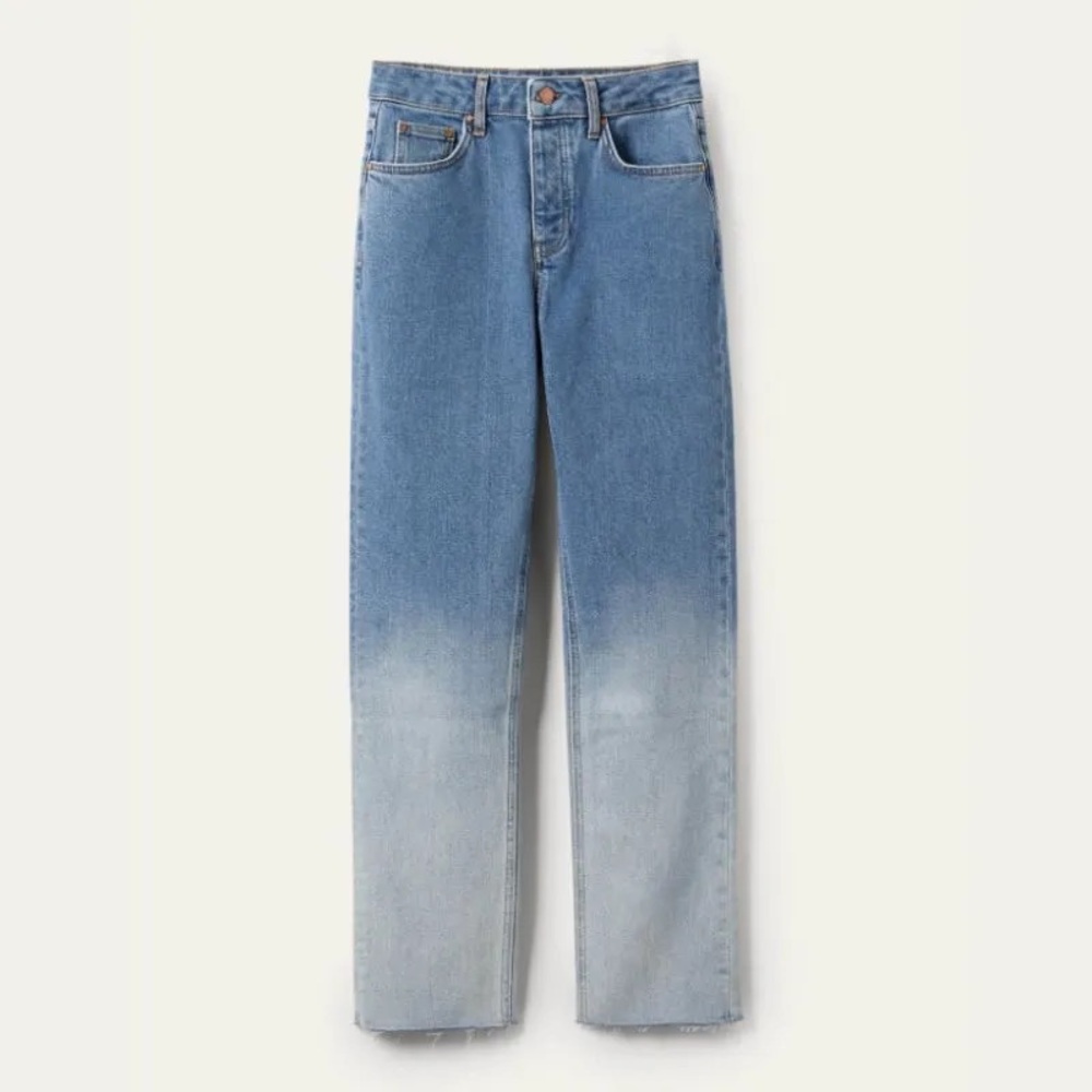 Boden Blue Ombre Straight High Waisted Jeans US6/UK10
